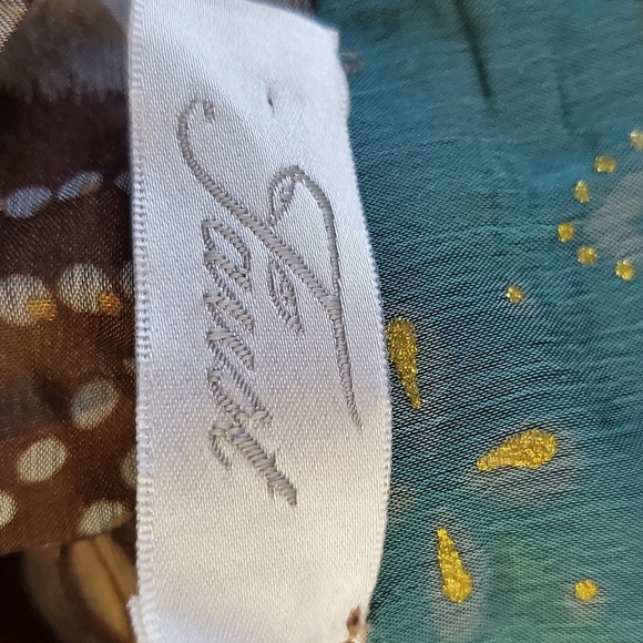 Vintage Flare Sleeve Sheer Lace Tunic Made in France Floral Fall Boho Top L/XL - Picture 14 of 15